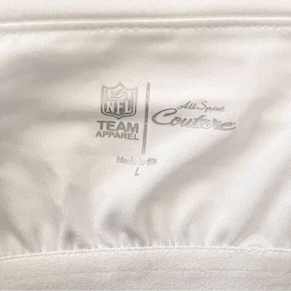NFL All Sport Couture White New York Jets Sports First Down Halter Top SZ L BNWT - Picture 6 of 11